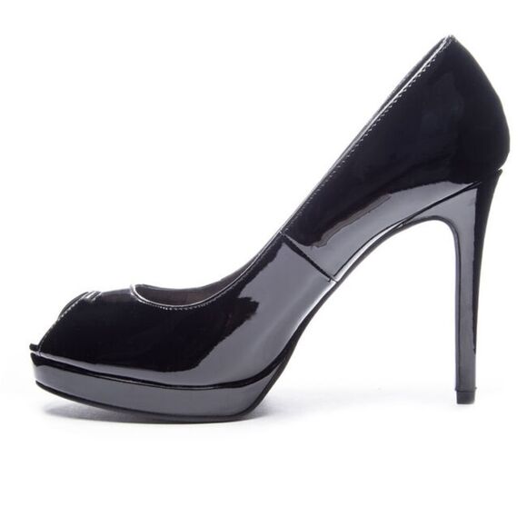 Chinese Laundry black FIA PEEP TOE PUMP - Picture 1 of 7